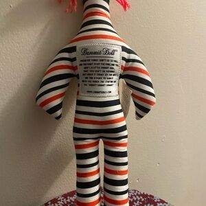 Dammit Doll Striped Stress Relief Toy - Black, White, Orange